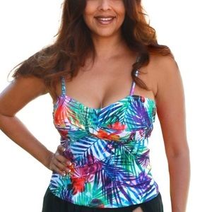 CaCelin Tropical Paradise Swim Tankini Top